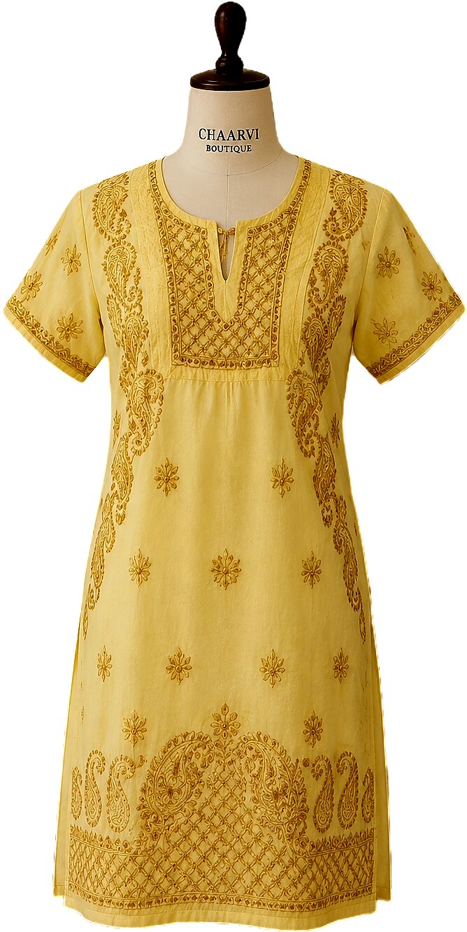 Lakhnavi Embroidery Kurti